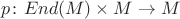 $p\colon End(M)\times M\to M$ $p\colon End(M)\times M\to M$