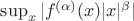 $\sup_x |f^{(\alpha)}(x) |x|^{\beta}|$