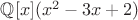 $\mathbb Q[x](x^2-3x+2)$
