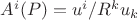 $A^i(P) = u^i/R^ku_k$
