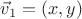 $\vec v_1=(x,y)$