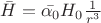 $\bar{H} = \bar{\alpha_0}H_0 \frac {1} {r^3}$
