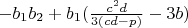 $-b_1b_2+b_1(\frac{c^2d}{3(cd-p)}-3b)$