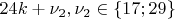 $24k+\nu_2, \nu_2\in\{17; 29\}$