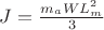$J=\frac{m_aWL_m^2}{3}$