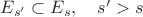 $E_{s'}\subset E_s,\quad s'>s$