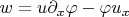 $w = u\partial_x\varphi - \varphi u_x$
