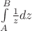 $\int\limits_{A}^{B}\frac{1}{z}dz$