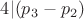 $4|(p_3-p_2)$