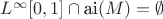 $L^\infty[0,1]\cap \text{ai}(M) = \emptyset$