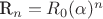 R_n= R_0 (\alpha)^n