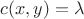 $c(x,y)=\lambda$