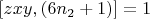 $[z x y, (6n_2 +1)] =1$