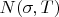 $N (\sigma, T) $