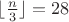 $\lfloor \frac{n}{3}\rfloor=28$