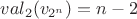 $val_2(v_{2^n})=n-2$