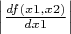 \left| \frac{ df(x1,x2) }{ dx1 }  \right|