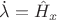 $\dot{\lambda}=\hat{H}_{x}$