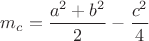 $m_c=\dfrac{a^2+b^2}{2}-\dfrac{c^2}{4}$