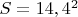 $S=14,4 м^2$