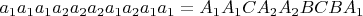 $a_1a_1a_1a_2a_2a_2a_1a_2a_1a_1=A_1A_1CA_2A_2BCBA_1$
