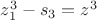 $z_1^3 - s_3 = z^3$