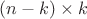 $(n-k) \times k$