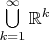 $\bigcup\limits_{k=1}^{\infty} \mathbb{R}^k$