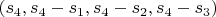 $(s_4, s_4-s_1, s_4-s_2, s_4-s_3)$