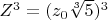 $Z^3=(z_0\sqrt[3]{5})^3$