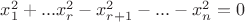 $x_1^2+...x_r^2-x_{r+1}^2-...-x_n^2=0$