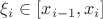 $\xi_i \in [x_{i-1},x_i]$
