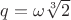 $q=\omega\sqrt[3]2$