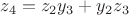 $z_4=z_2y_3+y_2z_3$