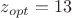 $z_{opt}=13$
