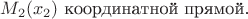 $M_2(x_2)$ координатной прямой.