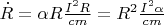 $\dot R=\alpha R \frac{I^2 R}{c m}=R^2\frac{I^2 \alpha}{c m}$