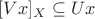 $[Vx]_X\subseteq Ux$