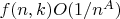 $f(n,k)O(1/n^A)$