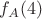 $f_A(4)$