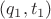 $(q_1,t_1)$