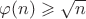 $\varphi(n) \geqslant \sqrt{n}$