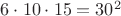 $6\cdot10\cdot15=30^2$