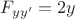$F_{yy'}=2y$