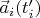 $\vec{a}_i(t'_i)$
