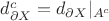 $d^c_{\partial X} = d_{\partial X}|_{A^c}$