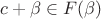 $c+\beta\in F(\beta)$