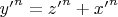 ${y'}^n={z'}^n+{x'}^n$
