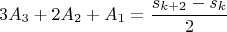$$3A_3+2A_2+A_1=\frac{s_{k+2}-s_k}{2}$$