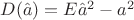 $D(\hat{a}) = E \hat{a}^2 - a^2$